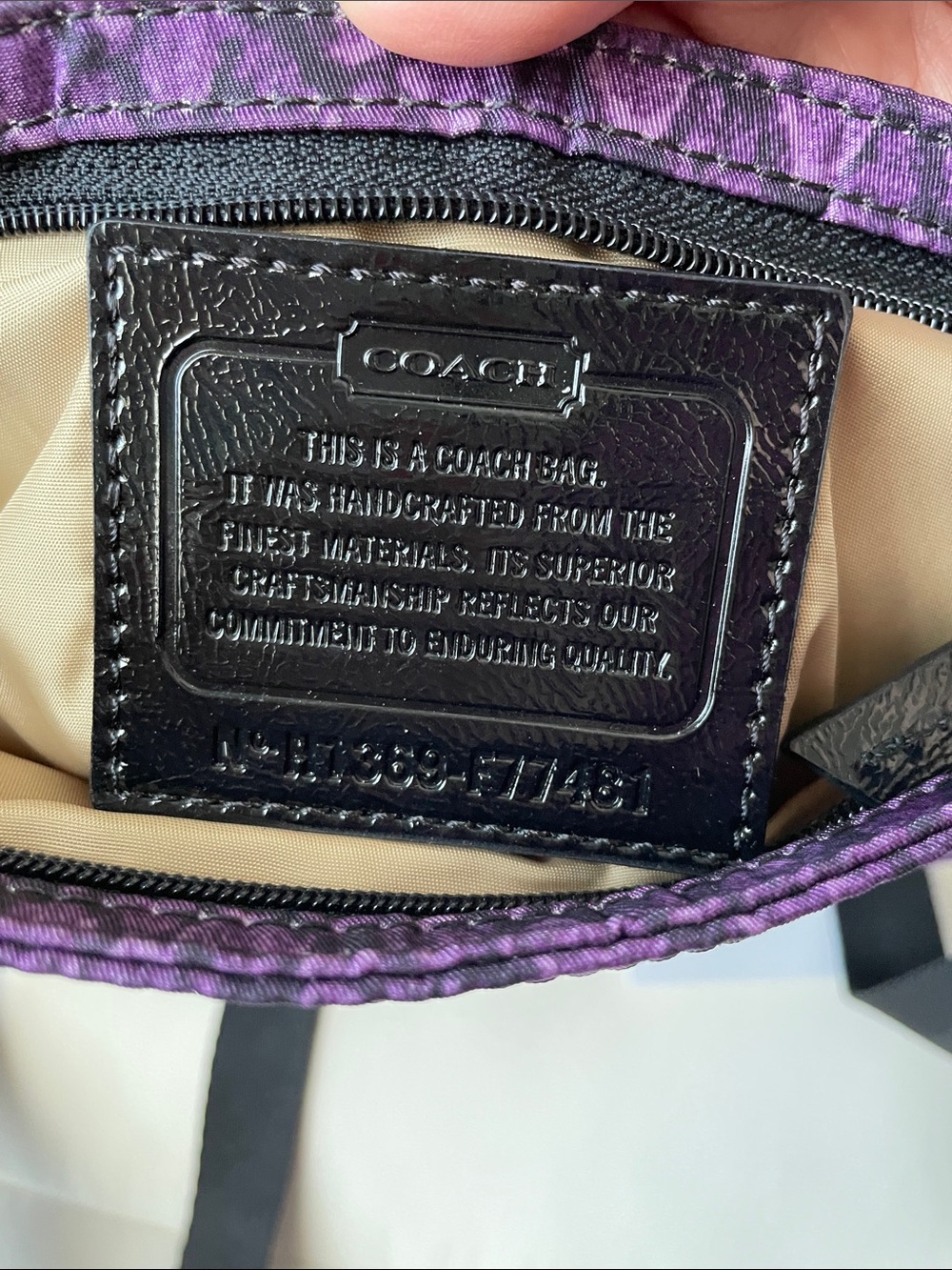Coach Purple Snakeskin Print Crossbody Bag - Picture 6 of 7